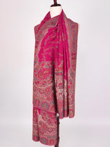 Pink Color Pashmina Kani Weave Kashmiri Wool Shawl | Kani Weave Cashmere Wrap || Cashmere Stole | Christmas Gift