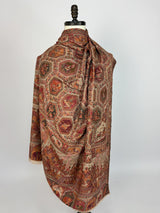 Beige Color Soft Pashmina Shawl | Weave Floral Cashmere Wrap