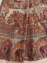 Beige Color Soft Pashmina Shawl | Weave Floral Cashmere Wrap