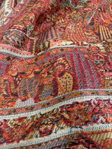 Beige Color Soft Pashmina Shawl | Weave Floral Cashmere Wrap