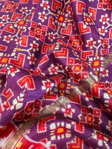 Purple and Pink Printed Soft Silk Saree | Banarasi Soft Silk Saree