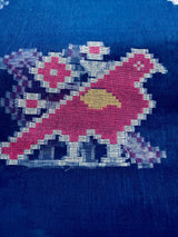 Blue Color Banarasi Cotton Silk Saree with Bird Motifs | Meenakari and Resham Zari Weave with Banarasi Borders