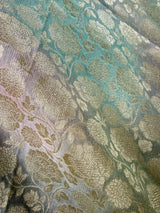 Celebrity Inspired Pastel Soft Aqua with Multi Soft Color Pure Khaddi Georgette - side view | Saree | Kaash Collection