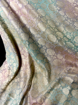 Celebrity Inspired Pastel Soft Aqua with Multi Soft Color Pure Khaddi Georgette - view 8 | Saree | Kaash Collection