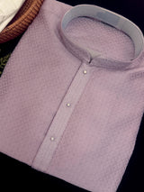 Deep Lavender Color Kurta with Self Design | Wedding & Party Wear