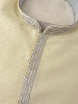 Pastel Sky Blue men's silk kurta with zari embroidery — Kaash Collection