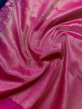 Black Color Soft Gadwal Silk with Ganga Yamuna Temple Border