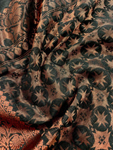 Black and Red Linen Cotton Silk saree — Kaash Collection