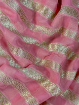 Baby Pink Color Georgette Silk saree — Kaash Collection