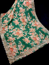 Green Organza Silk saree — Kaash Collection
