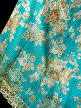Sky Blue Color Organza Silk saree — Kaash Collection