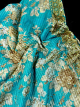 Sky Blue Color Organza Silk saree — Kaash Collection