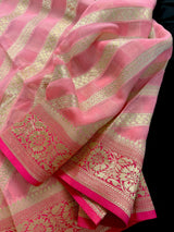 Baby Pink Color Georgette Silk saree — Kaash Collection