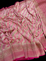 Baby Pink Color Georgette Silk saree — Kaash Collection