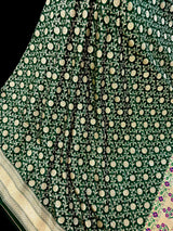 Green Color Khaddi Georgette Silk saree — Kaash Collection