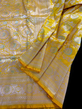 Yellow Color Pure Katan Silk saree — Kaash Collection