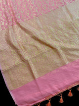Baby Pink Khaddi Georgette Silk saree — Kaash Collection