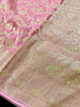 Baby Pink Khaddi Georgette Silk saree — Kaash Collection