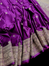 Purple Color Mashru Silk saree — Kaash Collection