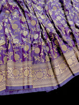 Lavender Color Pure Katan Silk saree — Kaash Collection