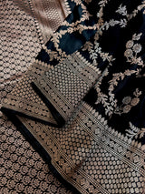 Black Color Mashru Silk saree — Kaash Collection