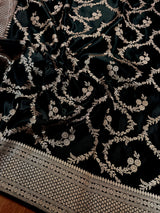 Black Color Mashru Silk saree — Kaash Collection