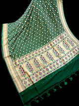 Green Color Khaddi Georgette Silk saree — Kaash Collection