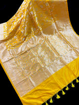 Yellow Color Pure Katan Silk saree — Kaash Collection