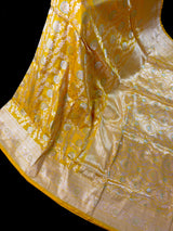 Yellow Color Pure Katan Silk saree — Kaash Collection