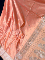 Pastel Peach Color Mashru Silk saree — Kaash Collection