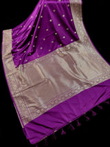 Purple Color Mashru Silk saree — Kaash Collection