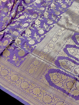 Lavender Color Pure Katan Silk saree — Kaash Collection
