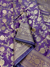 Lavender Color Pure Katan Silk saree — Kaash Collection
