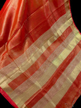 Copper and Gold Tissue Silk saree — Kaash Collection
