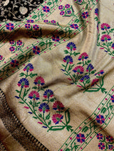 Black Color Khaddi Georgette Silk saree — Kaash Collection