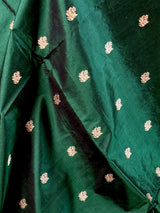 Bottle Green Color Pure Katan Silk saree — Kaash Collection