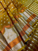 Yellow Gold Tissue Silk saree — Kaash Collection