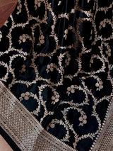 Black Color Mashru Silk saree — Kaash Collection