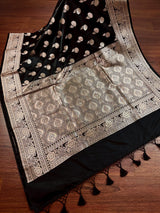 Black Color Mashru Silk saree — Kaash Collection