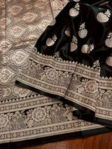 Black Color Mashru Silk saree — Kaash Collection