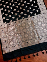 Black Color Mashru Silk saree — Kaash Collection