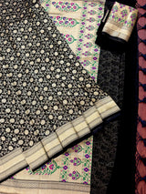 Black Color Khaddi Georgette Silk saree — Kaash Collection