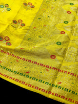 Lemon Pure Dupion Silk saree — Kaash Collection
