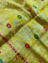 Lemon Pure Dupion Silk saree — Kaash Collection