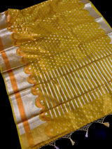 Yellow Gold Tissue Silk saree — Kaash Collection