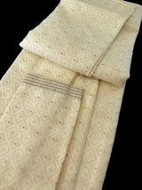 Ivory Cream Raw Silk Men Kurta Pajama with Self Design Material | Mens Ethnic Wear | Gift For Him | Indian Men Clothing | Kaash Collection - Kaash