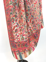 Light Beige Color Pure Pashmina Kani Weave Kashmiri Shawl | Kani Weave Kashmiri Wrap | Floral Winter Shawl | Wool Stole | Wedding Gift - Kaash