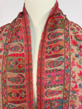 Light Beige Pure Pashmina Kani Weave Shawl | Floral Chinar Leaf Motif - Kaash