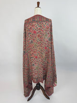 Light Beige Pure Pashmina Kani Weave Shawl | Floral Chinar Leaf Motif - Kaash
