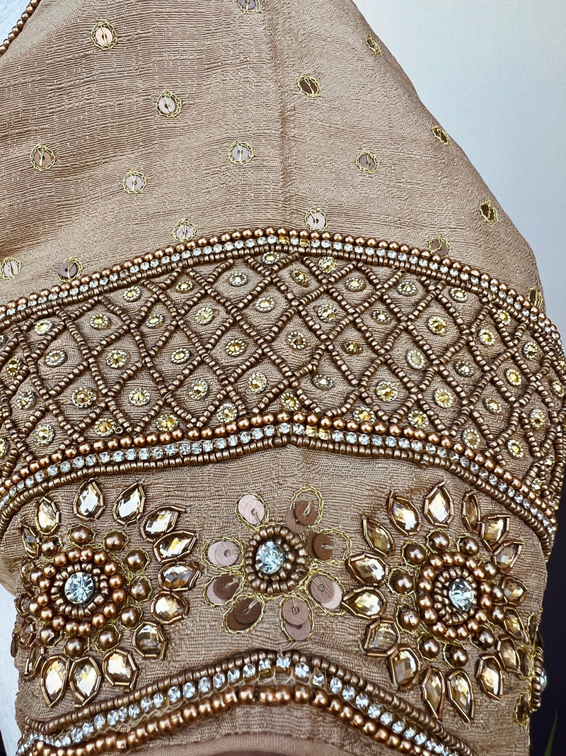 Light Gold Color Raw Silk Ready to Wear Blouse | Handwork Blouses | Padded Blouse | Readymade Saree Blouses | Kaash Collection - Kaash